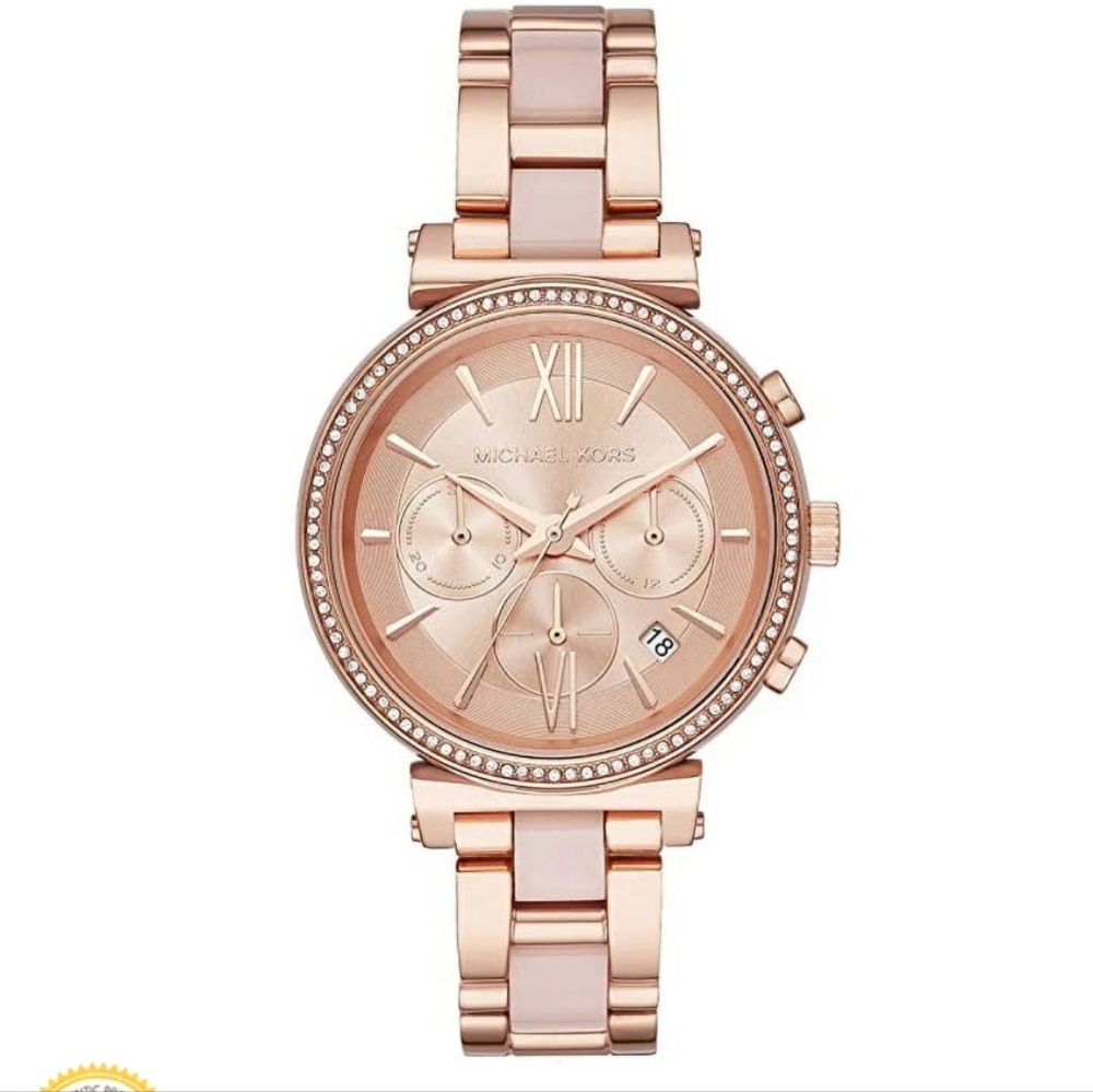 Michael Kors Women's Rose Gold Watch MK6560 Michael Kors Analog Rose Gold - Picture 2 of 8